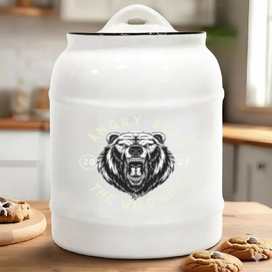 Angry Bear | The wild life Ceramic Cookie Jars