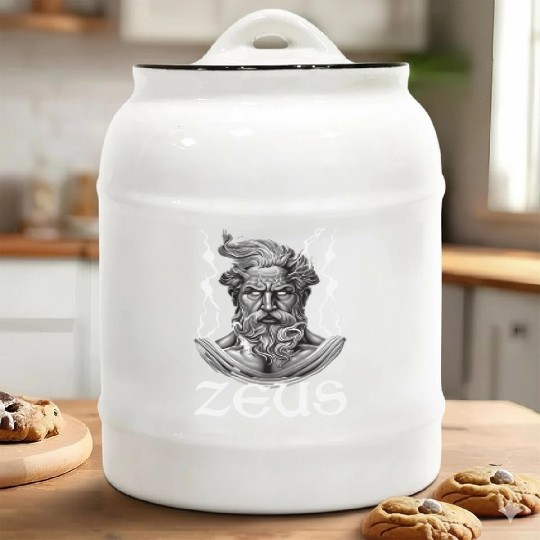 Zeus God Lightning Greek Mythology Ceramic Cookie Jars