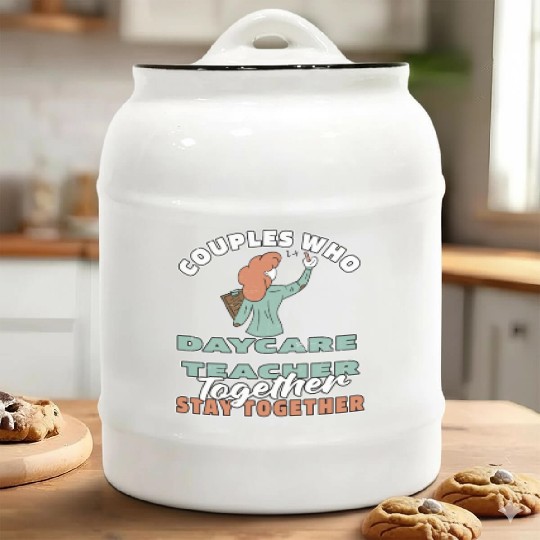 Daycare Teacher Couple Ceramic Cookie Jars