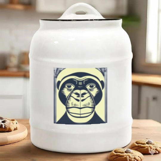 Wise Monkey & jungle king Ceramic Cookie Jars