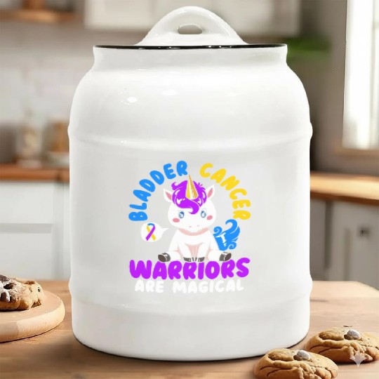 Bladder Cancer Warriors Are Magical Bladder Cancer Ceramic Cookie Jars
