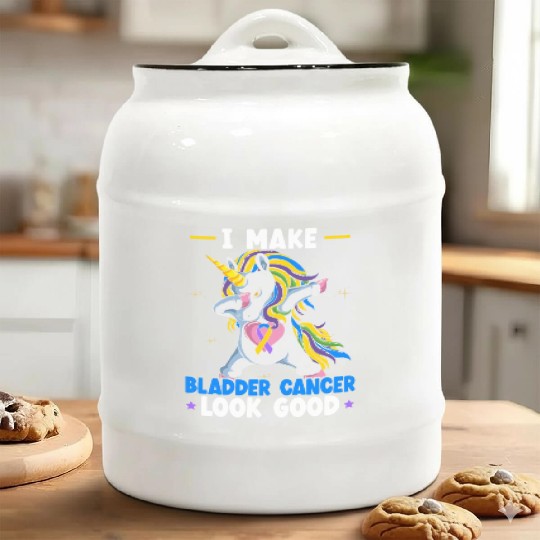 Bladder Cancer Warrior Bladder Cancer Awareness Ceramic Cookie Jars