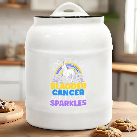 Bladder Cancer Warrior Bladder Cancer Awareness Ceramic Cookie Jars