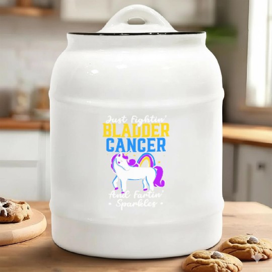Bladder Cancer Warrior Bladder Cancer Awareness Ceramic Cookie Jars