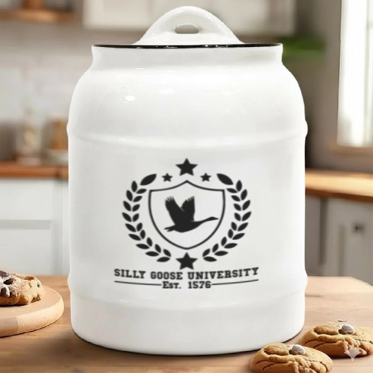 Silly Goose University Established 1576 Goose Ceramic Cookie Jars