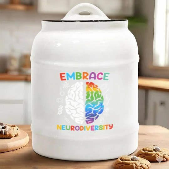 Autism Embrace Neurodiversity Autistics Ceramic Cookie Jars