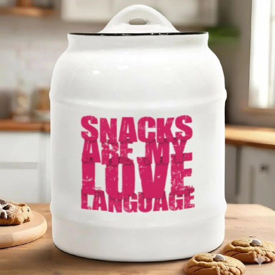 Snacks Are My Love Language Ceramic Cookie Jars