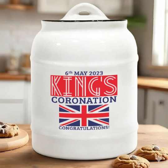 King’s Coronation, 6th May 2023 Congratulations, R Ceramic Cookie Jars