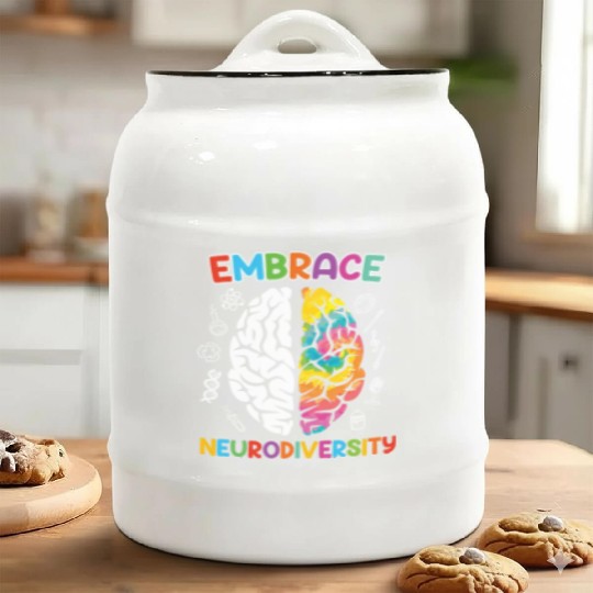 Autism Embrace Neurodiversity Autistics Ceramic Cookie Jars