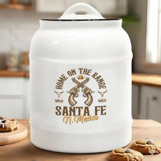 Santa Fe New Mexico wild west town Ceramic Cookie Jars