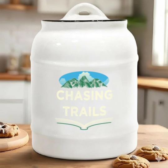 Chasing Trails Hiking Mountain Hiker Summit Wildli Ceramic Cookie Jars
