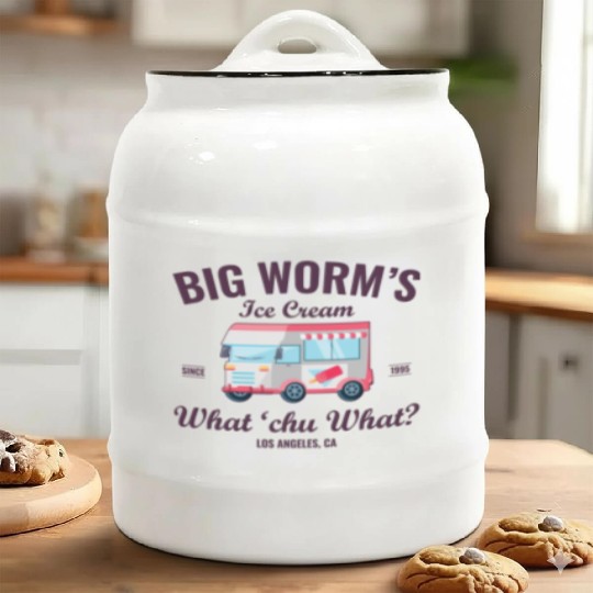 Big Worm s Ice Cream What chu Want Humor Style Ceramic Cookie Jars