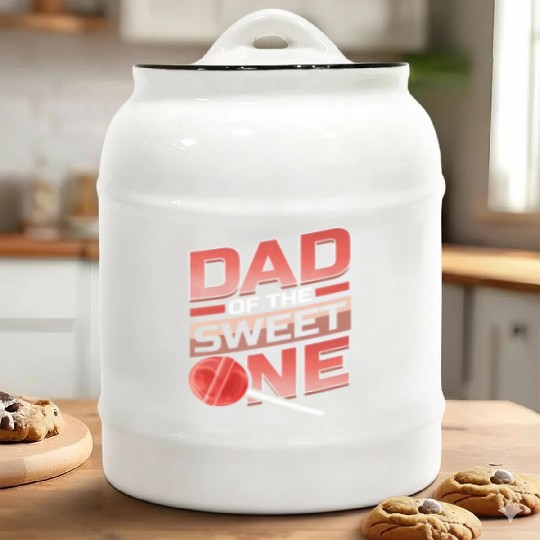 Dad Of The Sweet One Lollipop Ceramic Cookie Jars