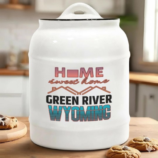 Green River Wyoming Home Sweet Home Ceramic Cookie Jars