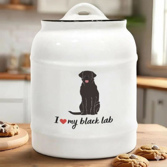 I love my black lab labrador Gift Lover Ceramic Cookie Jars