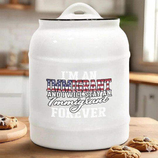 US Immigrant Indigenous USA Immigrants america Ceramic Cookie Jars