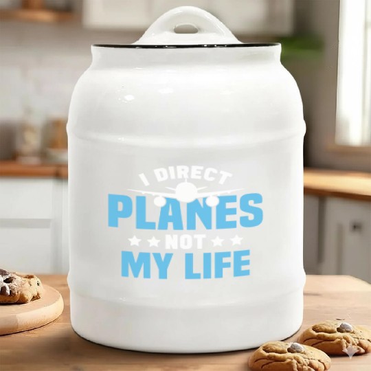 Air Traffic Controller ATC Flight Control Aircraft Ceramic Cookie Jars