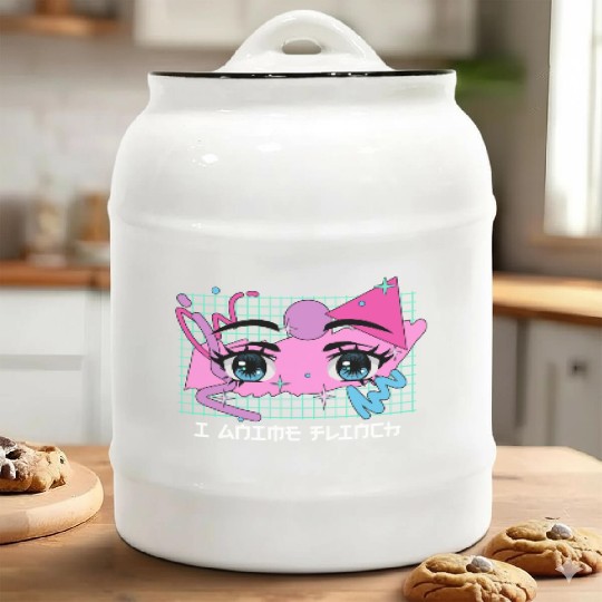 I Anime Flinch Funny Japanese Humor Japan Kawaii A Ceramic Cookie Jars