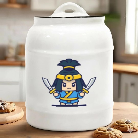 Samurai Japan Japanese fighter Ceramic Cookie Jars