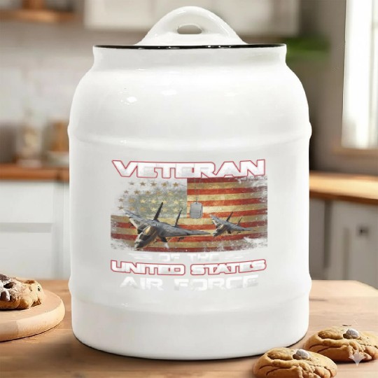Veteran of the United States US Air Force Ceramic Cookie Jars