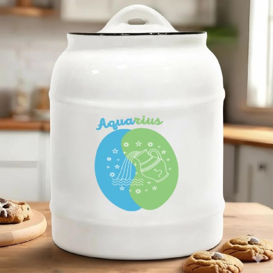 Aquarius: Embrace Your Unique Vision with Minimali Ceramic Cookie Jars