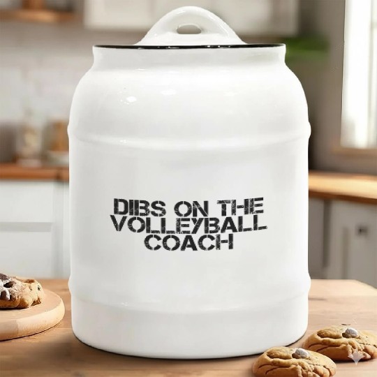 Dibs On The Volleyball Coach 2 Ceramic Cookie Jars