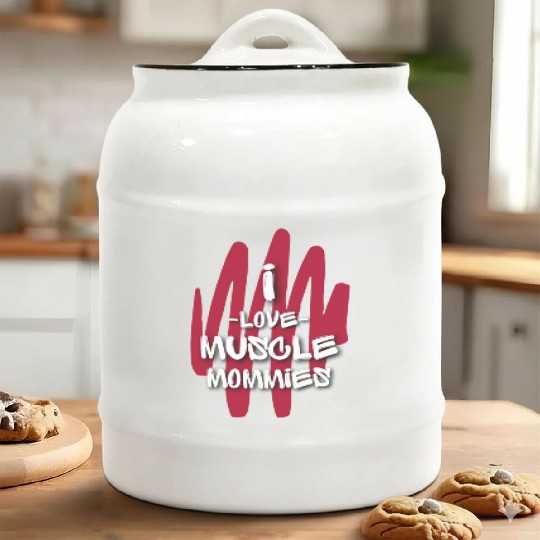 I Love Muscle Mommies Ceramic Cookie Jars