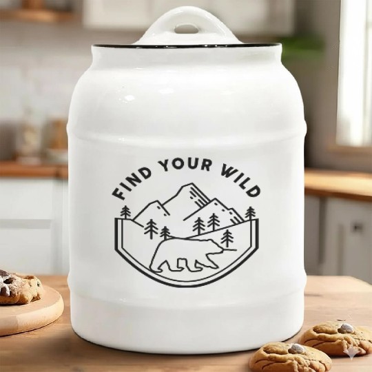 Mountains Nature Adventure Outdoor Ceramic Cookie Jars