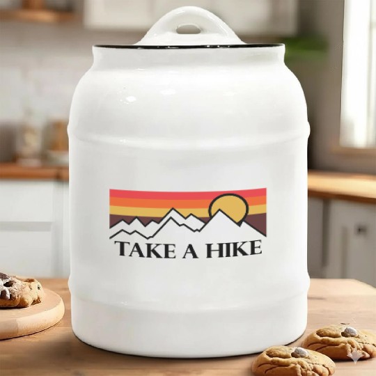 Mountains Nature Adventure Outdoor Ceramic Cookie Jars