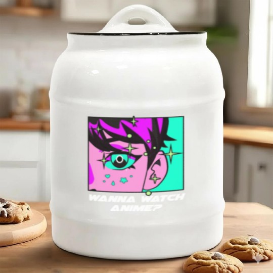 Wanna Watch Anime Kawaii Japanese Cute Japan Anime Ceramic Cookie Jars
