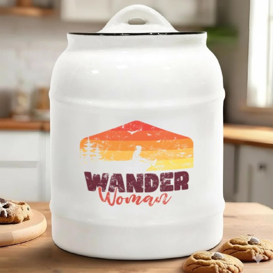 Wander Women in the nature Ceramic Cookie Jars