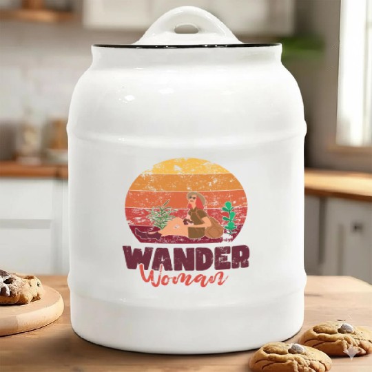 Wander Women in the nature Ceramic Cookie Jars