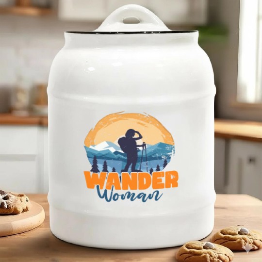 Wander Women in the nature Ceramic Cookie Jars