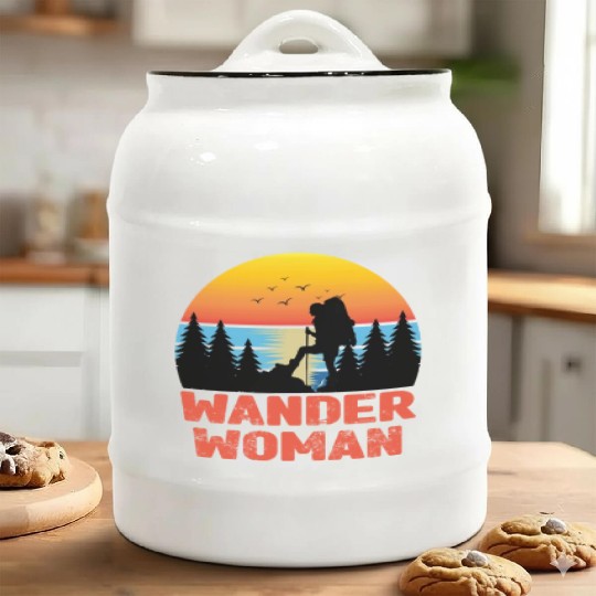 Wander Women in the nature Ceramic Cookie Jars