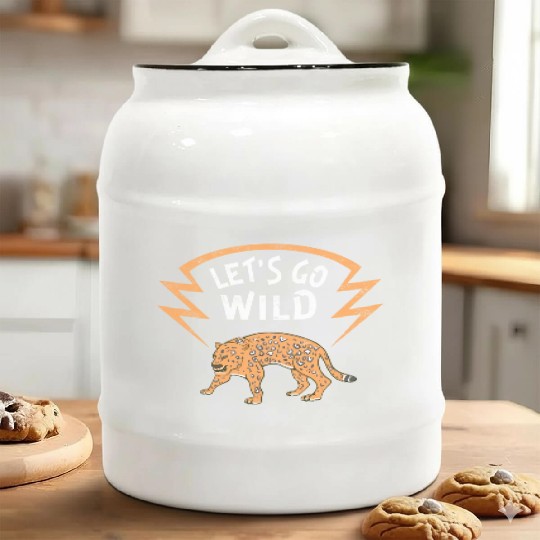Wildlife Jaguar Wild Animal Lover Ceramic Cookie Jars