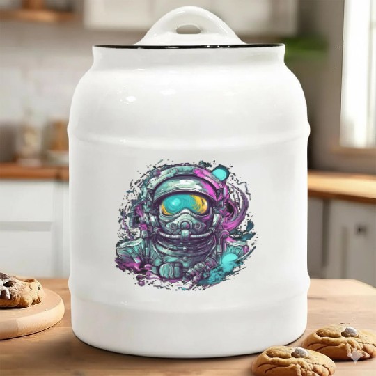 Astro Selfie Ceramic Cookie Jars