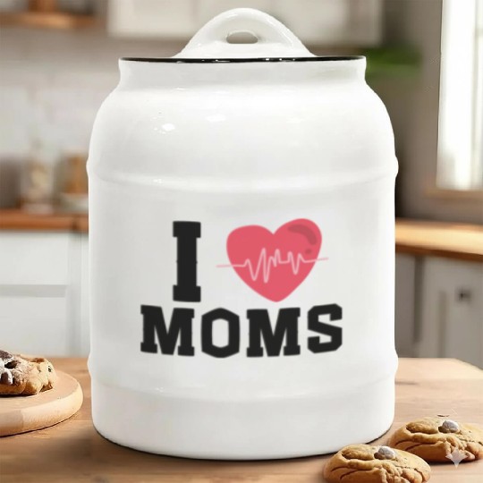 I Love Muscle Mommies Ceramic Cookie Jars