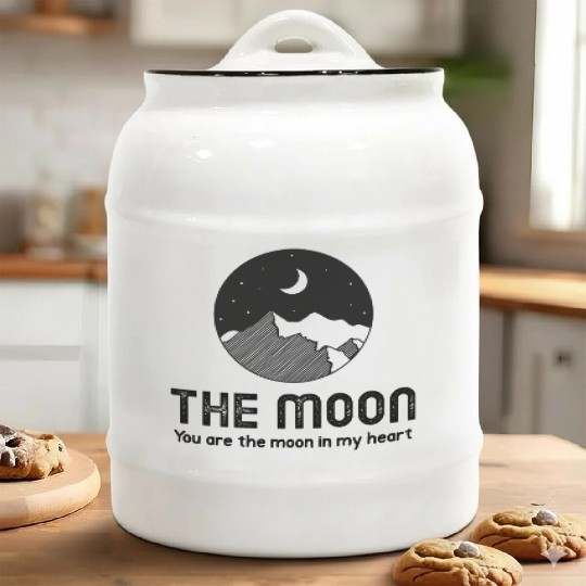 The moon you are the moon in my heart Ceramic Cookie Jars