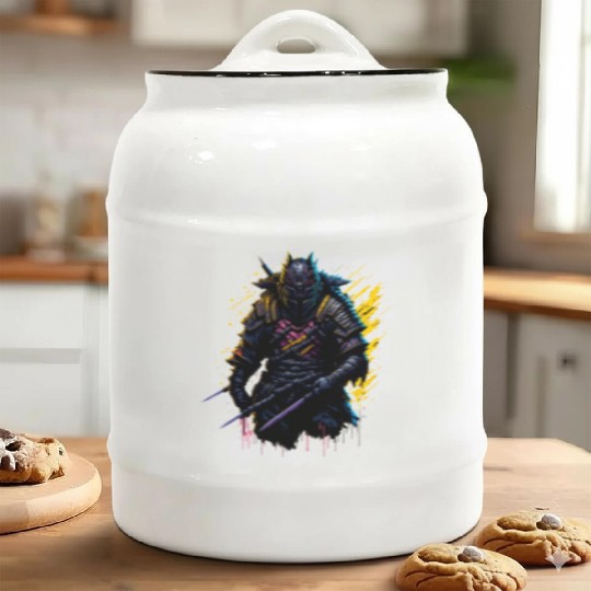 Samurai Warrior Japan Ceramic Cookie Jars
