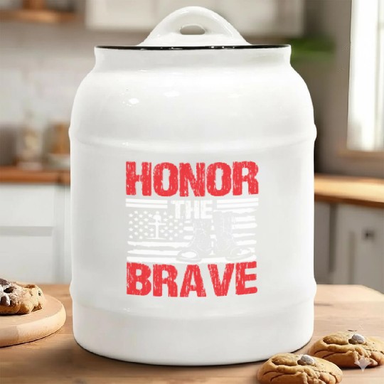 Soldier honor the brave military army veteran Ceramic Cookie Jars