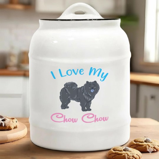 Chow Chow Owner Pet Puppy I Love My Chow Chow Ceramic Cookie Jars