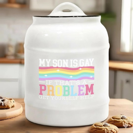 Gay Rights Rainbow Pride Month LGBTQ Gay Pride Ceramic Cookie Jars