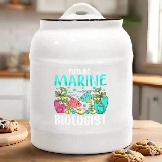 Ocean Biology Funny Kids Children Future Marine Bi Ceramic Cookie Jars