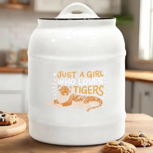 Tiger Tiger Lover Zookeeper Ceramic Cookie Jars
