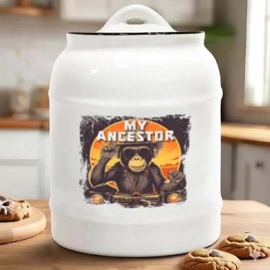 My Ancestor Monkey Ceramic Cookie Jars
