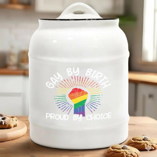 Gay Rights Rainbow Pride Month LGBTQ Gay Pride Ceramic Cookie Jars