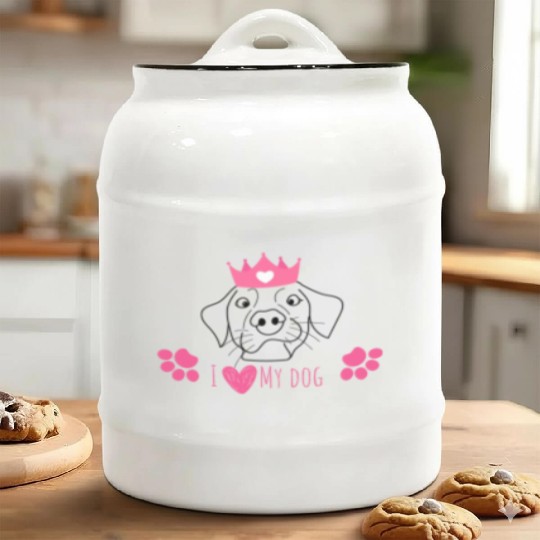 DOG LOVE Ceramic Cookie Jars