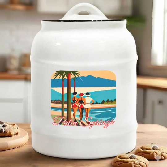 Palm Springs Swim Club Ceramic Cookie Jars