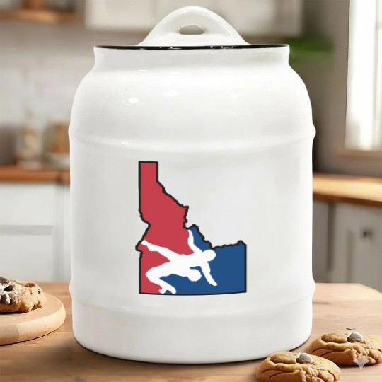 Idaho Wrestling (USA Colors) Ceramic Cookie Jars