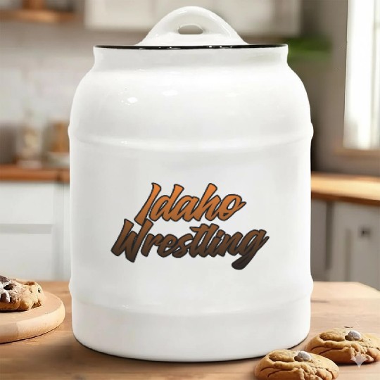 Idaho Wrestling (State Colors) Ceramic Cookie Jars